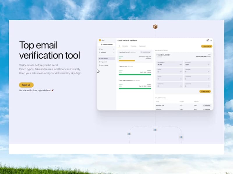 Cover image for Landing page/Website design for Validify.