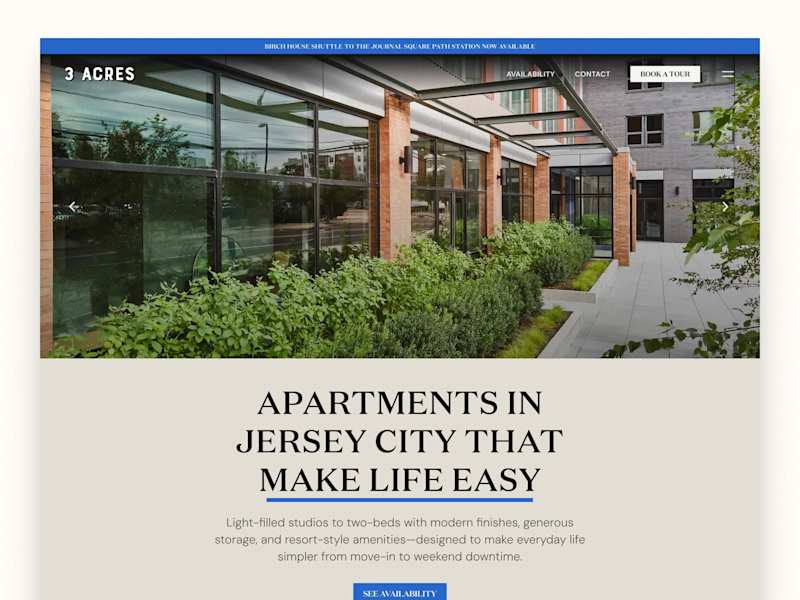 Cover image for 3 Acres — A Luxury Leasing Site Built for AI-First Discovery