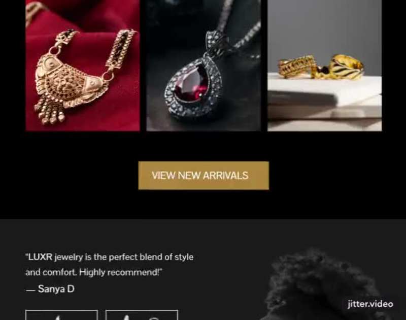 Cover image for Email Design Concept for the Luxury Jewelry Brand "Luxr". As...