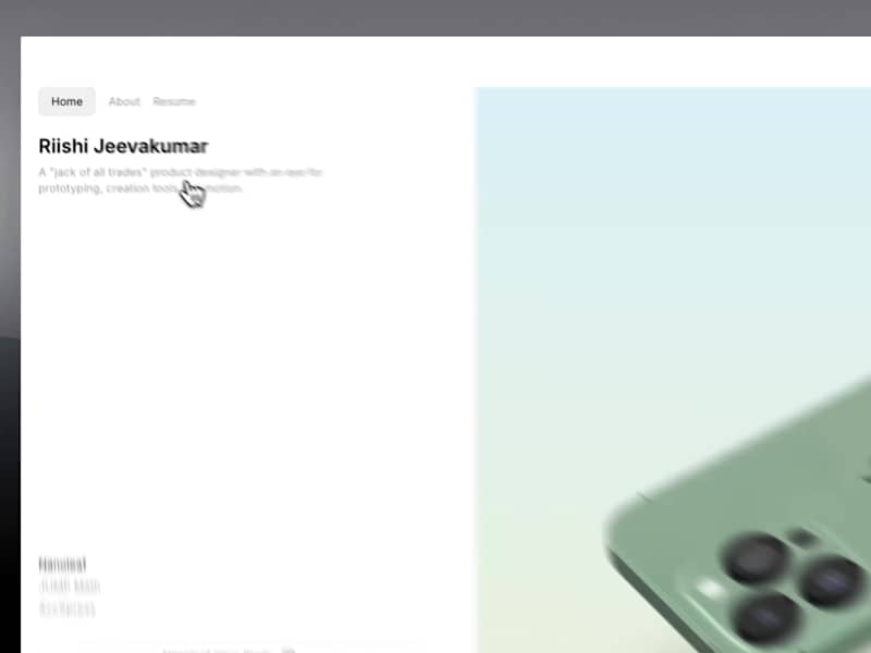 Cover image for Riishi Jeevakumar's Framer Portfolio