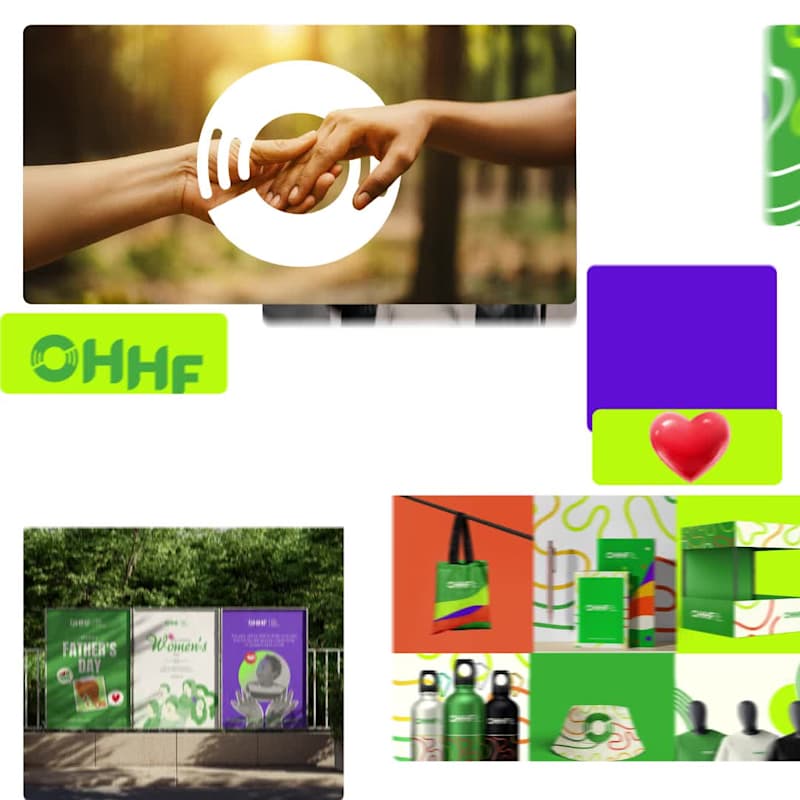 Cover image for Rebranding, pitch deck and animation done for OHHF.