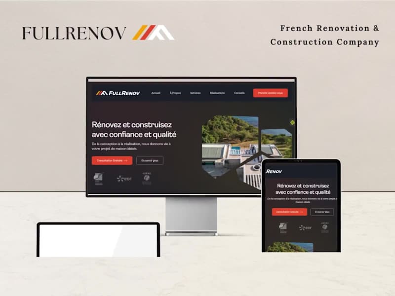 Cover image for FULL RENOV SEO Optimized Website - French Construction Company