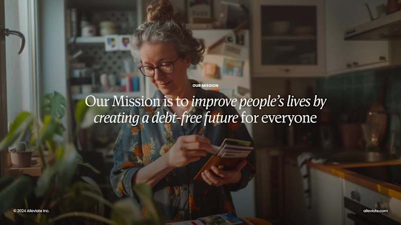 Cover image for Deck design for Alleviate, a debt relief company.