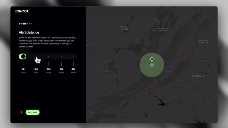 Cover image for Range selection step
The map zooms