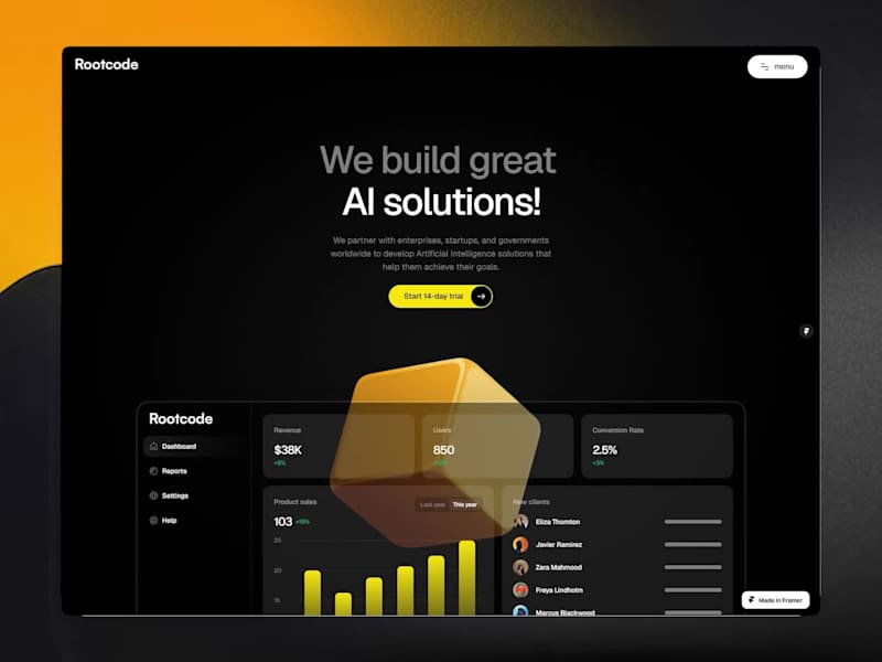 Cover image for Rootcode Framer Website