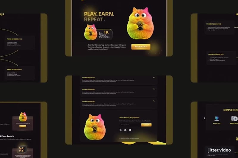 Cover image for RippleCat Web3 Telegram Game Website Design