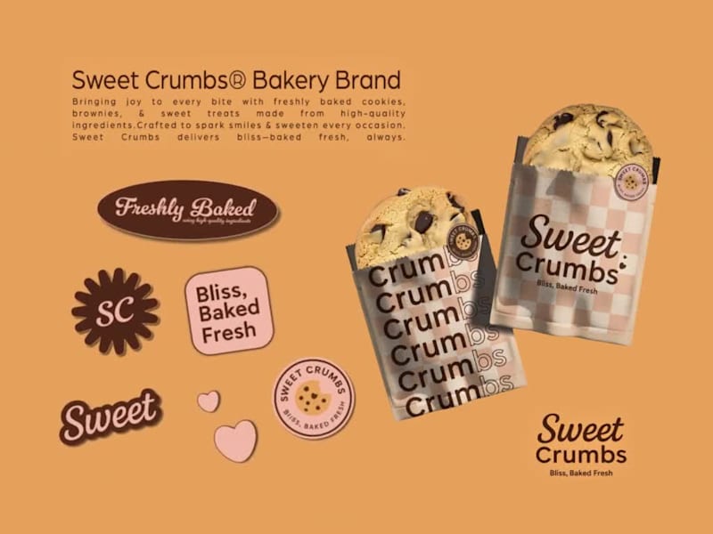 Cover image for Sweet Crumbs: Logo & Visual Brand Identity