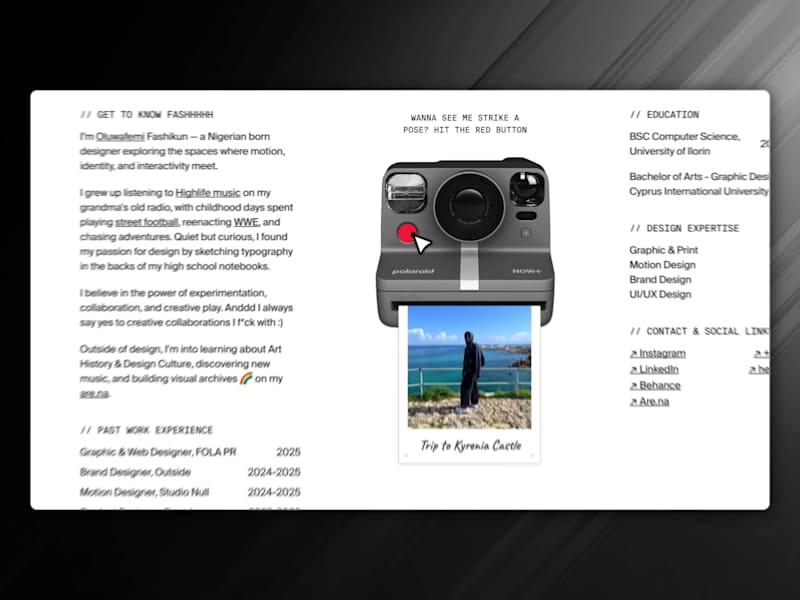 Cover image for 🚧 About Page: WIP Portfolio Website for a creative Built us...