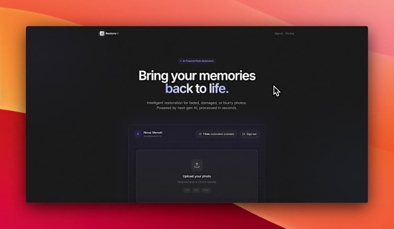 Cover image for AI Photo Restore – Fast Image Enhancement Tool I built a sim...