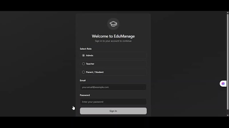 Cover image for EduManage — School Management System Comprehensive school ma...