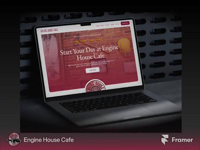 Cover image for Engine House Café | Framer Website Revamp