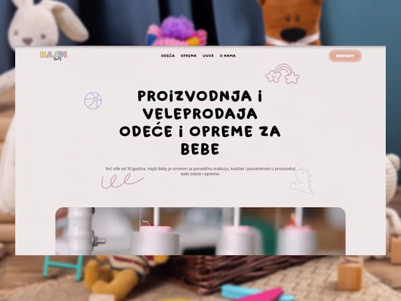 Cover image for Hajdi Baby – B2B Wholesale Landing Page