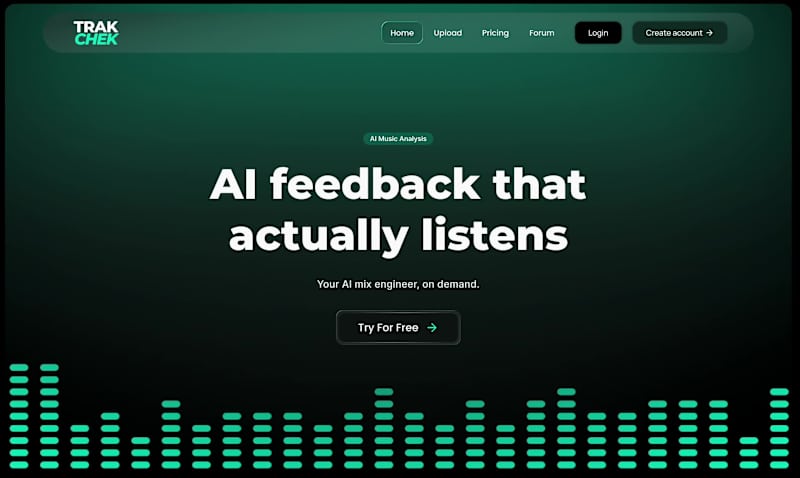 Cover image for TrakChek AI Music SaaS and Web Design 