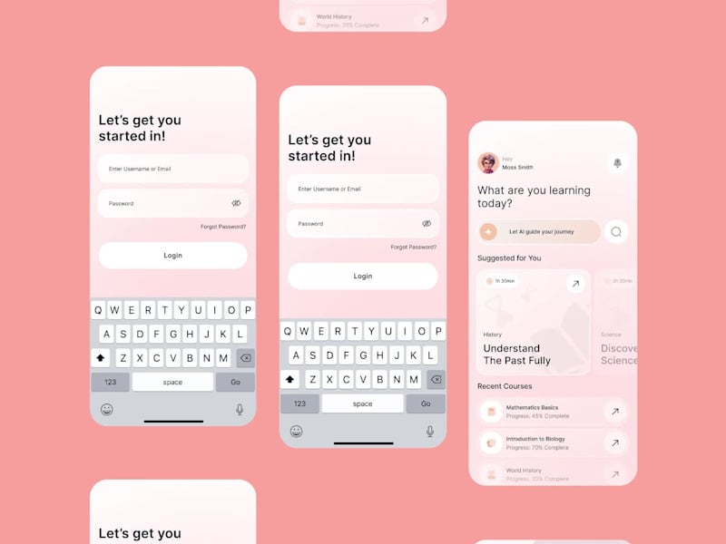 Cover image for E-learning app design showcase