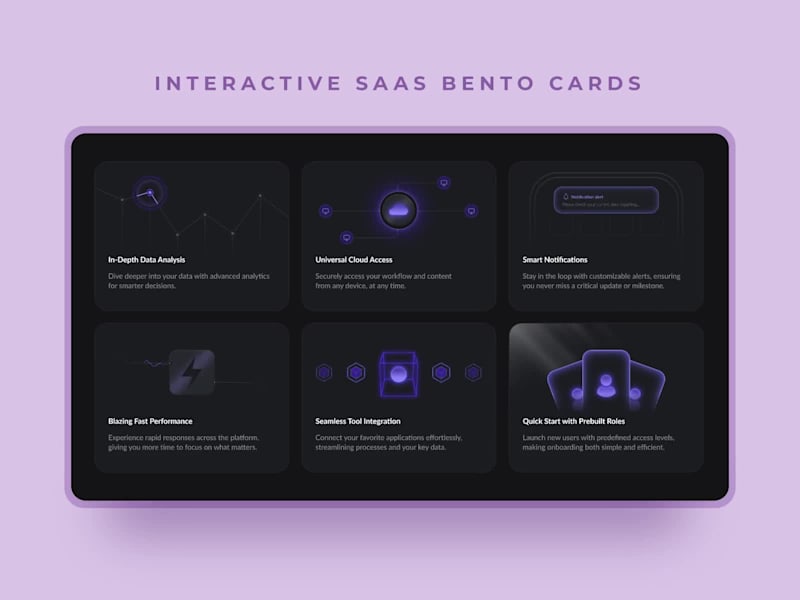 Cover image for Rive - Interactive SaaS Bento Cards