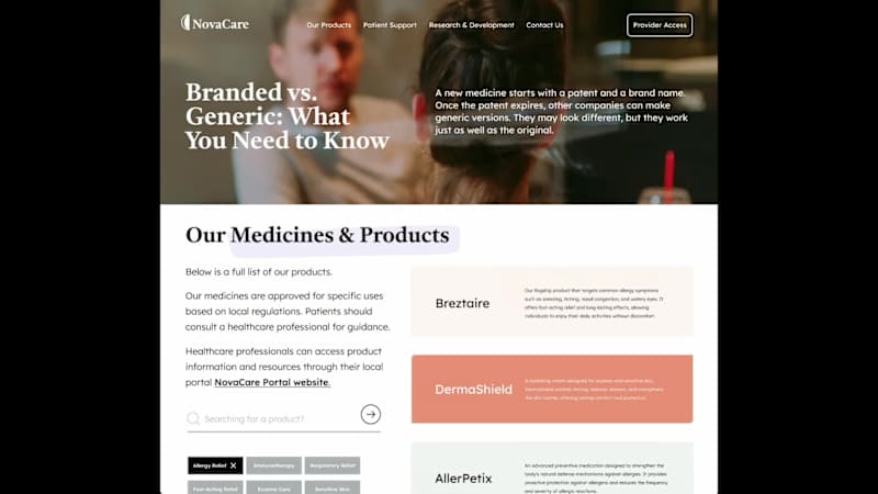 Cover image for Patient-Friendly Pharmaceutical Website Design