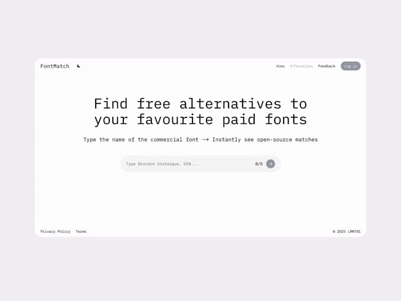 Cover image for FontMatch - AI powered web app development