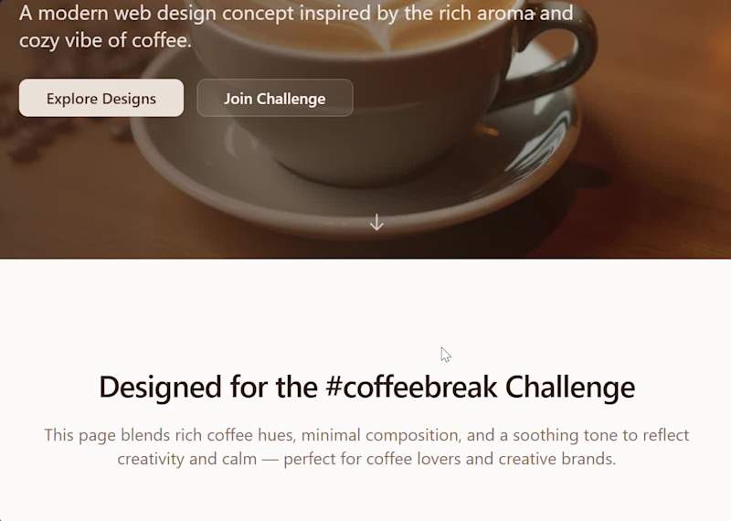 Cover image for Brewed a cozy design for the #coffeebreak challenge. Warm to...