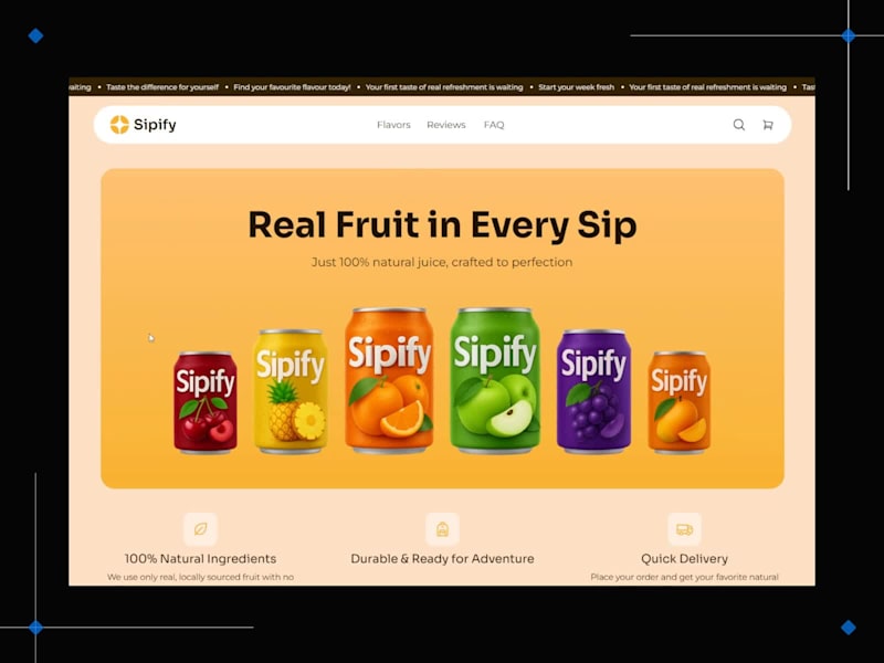 Cover image for Sipify — Framer Shopify Development & Figma Design