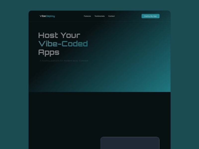 Cover image for Landing Page Redesign for VibeDeploy