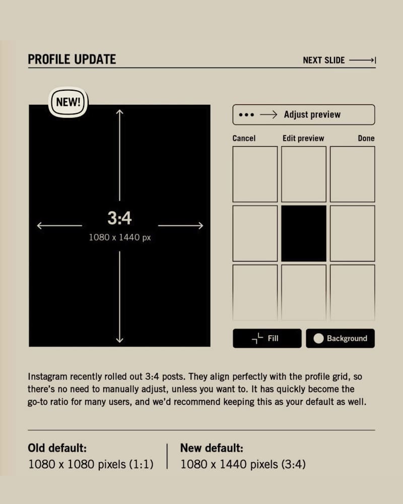 Cover image for Clean edit. Clear formats. Instagram sizing, simplified.