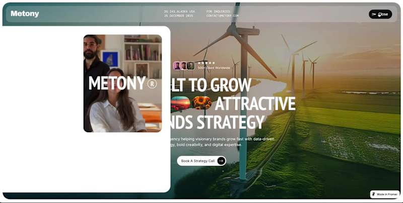 Cover image for Website design for sustainable energy.