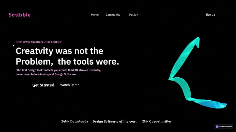 Cover image for Scribble Hero Section Design and Animation