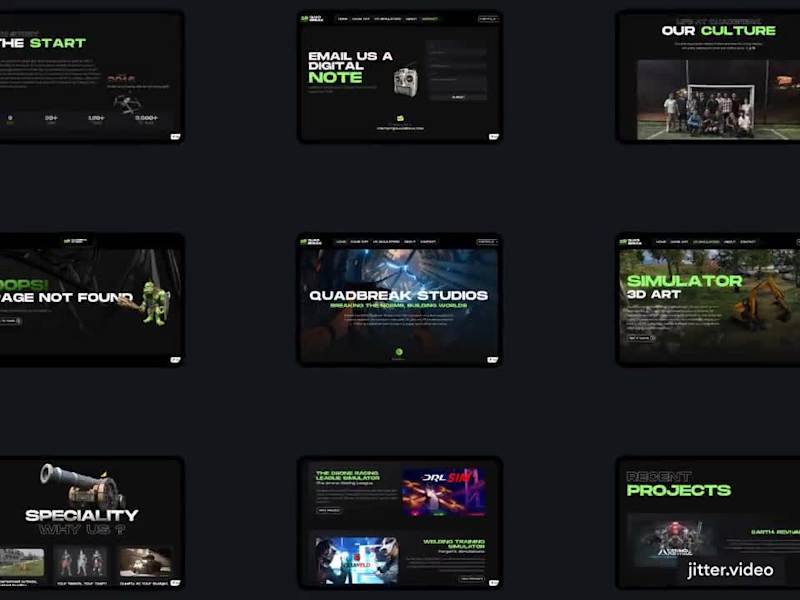 Cover image for QuadBreak Studios – Interactive Framer Website with CMS