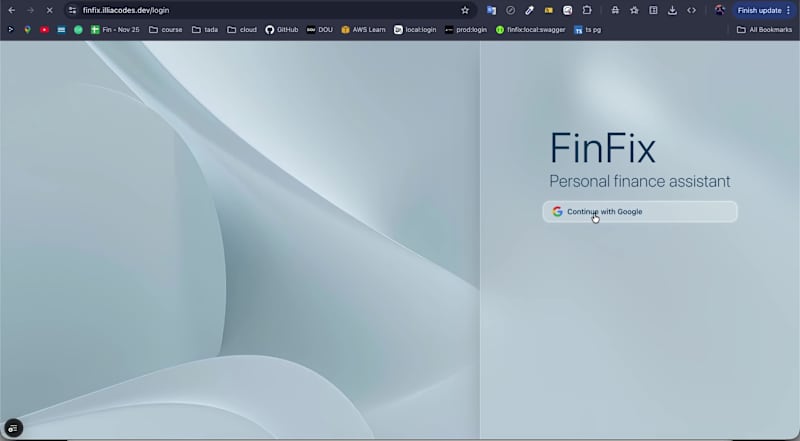 Cover image for Finfix | Personal Finance Assistant