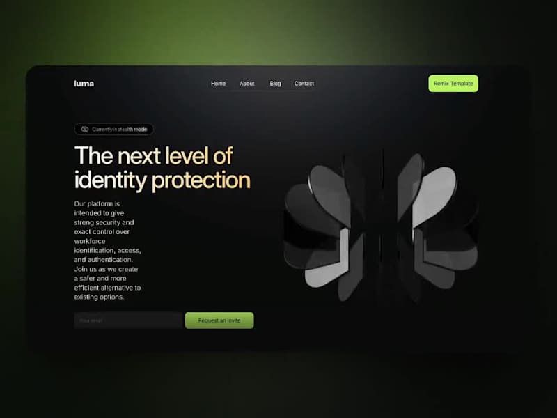 Cover image for 3D Landing Page for AI site