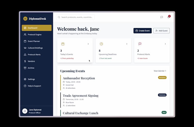 Cover image for DiplomatDesk: A Prototype for a Global Affairs Platform