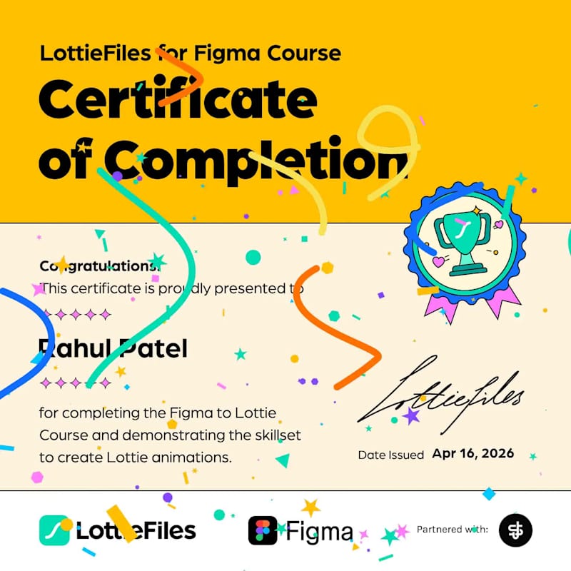 Cover image for LottieFiles for Figma Certification