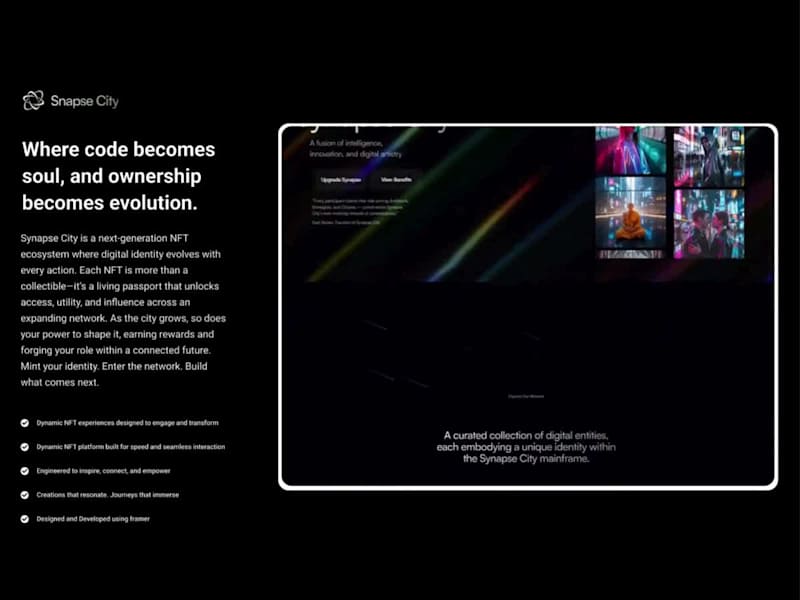 Cover image for Synapse City — Futuristic Digital Identity Platform