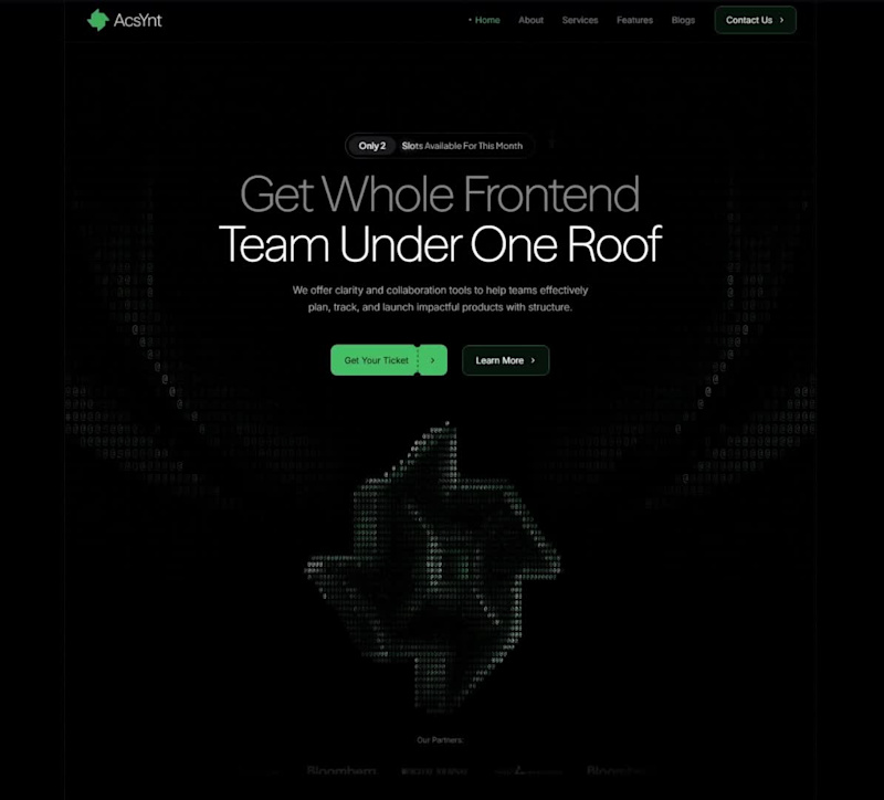 Cover image for Completed this ASCII hero section