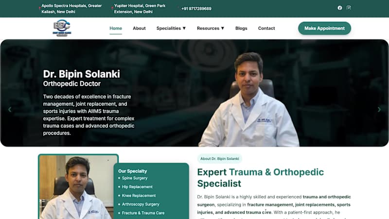 Cover image for Custom-Coded Medical Website with Appointment Booking