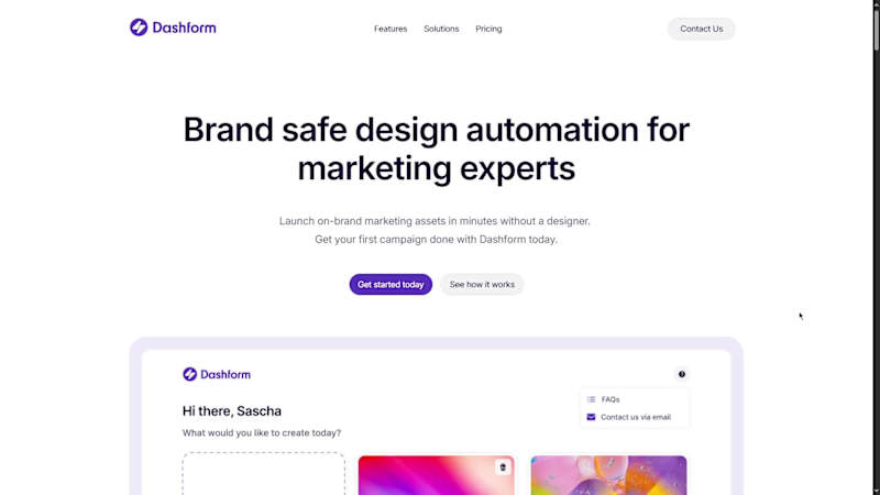 Cover image for Dashform - Webstudio Marketing site Development