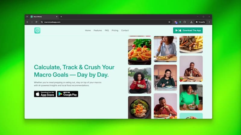 Cover image for Macromeals Website