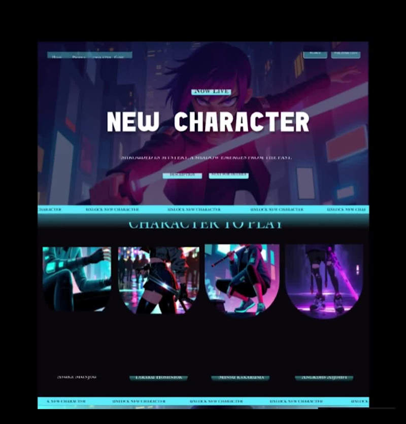Cover image for Cyberpunk Game Character UI/UX Design