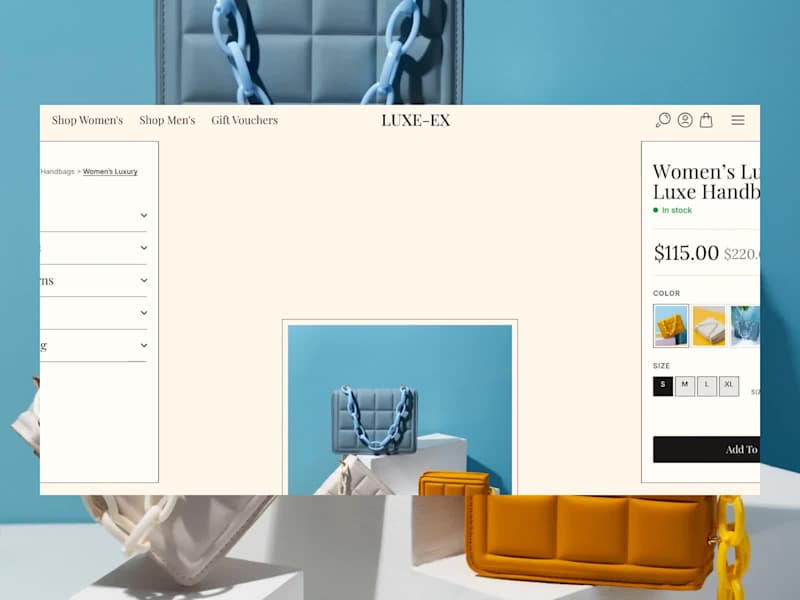 Cover image for Luxury E-commerce Website Design for Luxe Ex