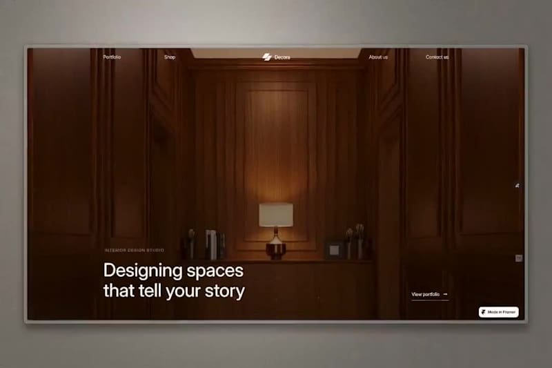 Cover image for 🎉 Excited to announce: my brand new framer template, “Decor...