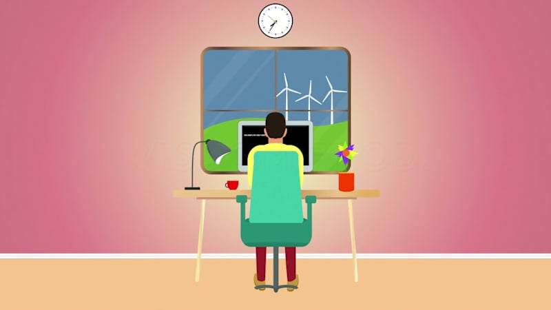 Cover image for Man Working From Home at