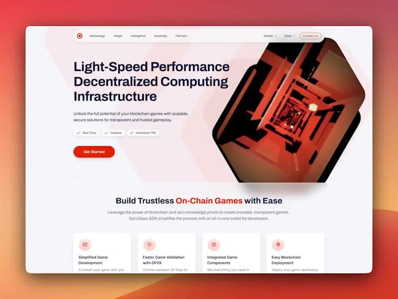 Cover image for SpinGlass - Landing Page for a Blockchain Startup