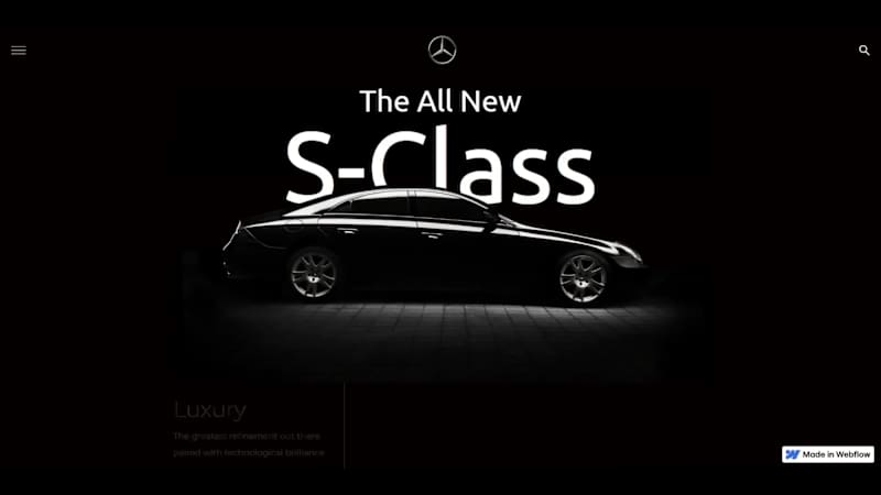 Cover image for Modern Mercedes Car Website Hero Section