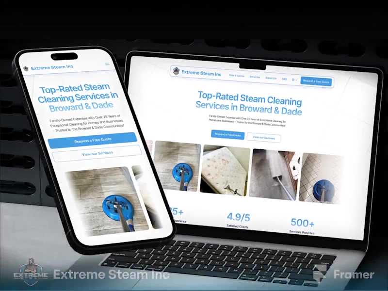 Cover image for Extreme Steam Inc | Design + Framer Development