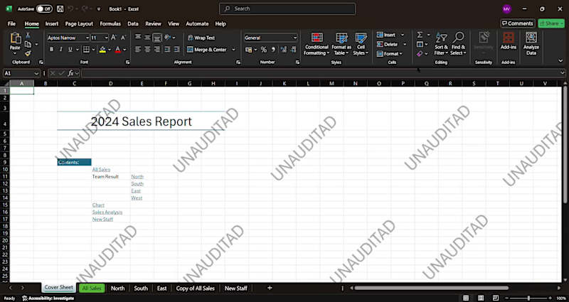 Cover image for Sales Report