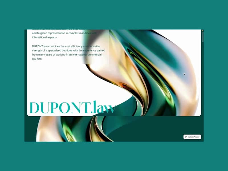 Cover image for Dupont Law • Corporate Landing Page