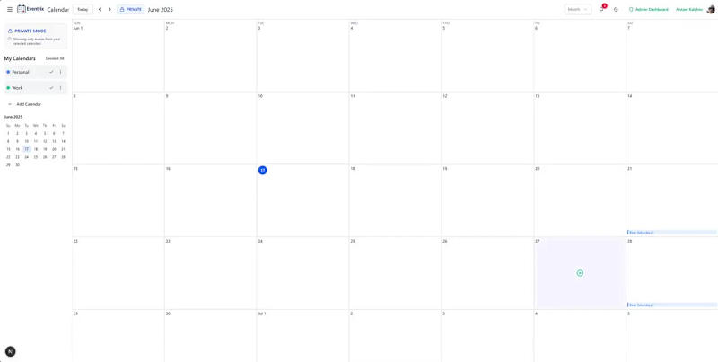 Cover image for Eventrix Calendar Website