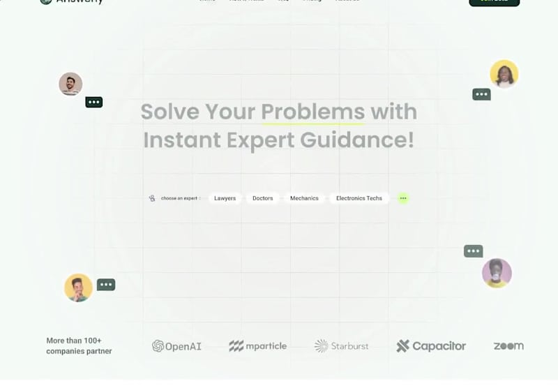 Cover image for Answerly – UX/UI Landing Page for Expert Guidance Platform