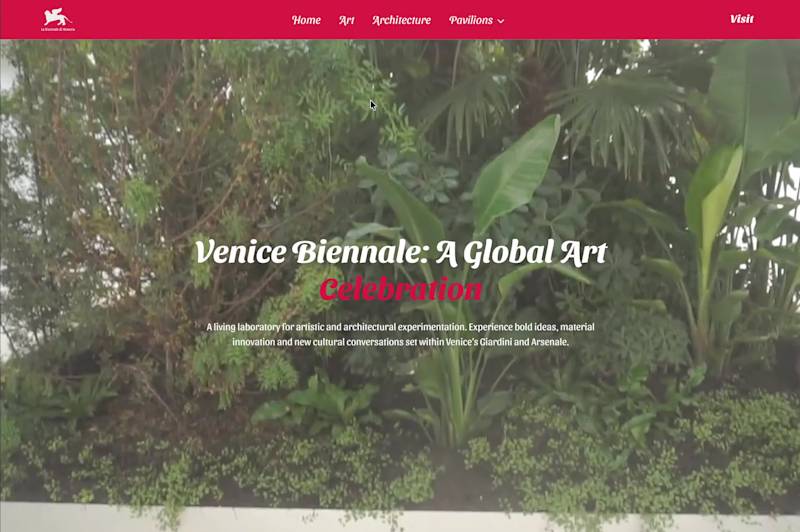 Cover image for Venice Biennale 2025 Web Platform Design