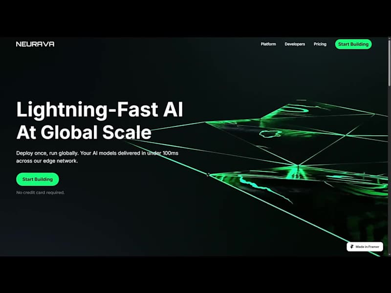 Cover image for Futuristic Web Hero Concept for Neurava